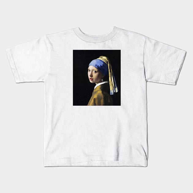 The girl with a pearl earring Kids T-Shirt by mike11209